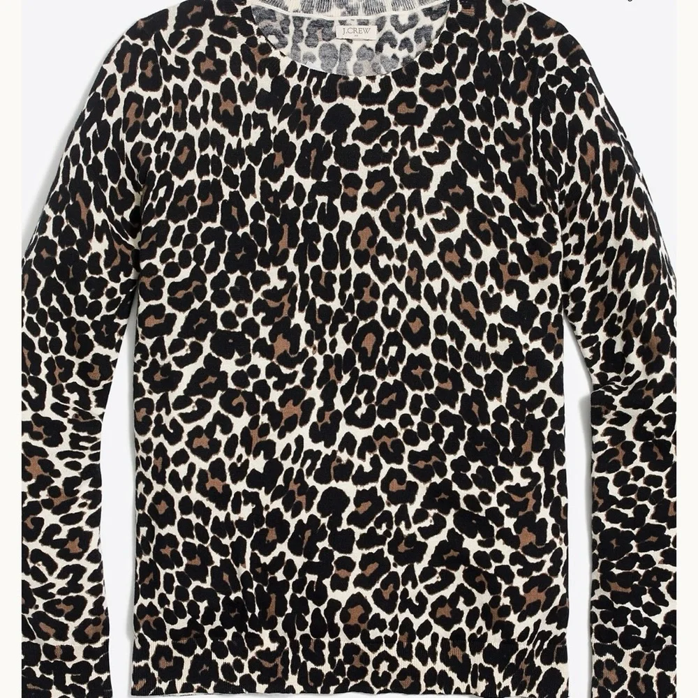 J. Crew Factory Teddie Sweater in Leopard - Picture 4 of 7